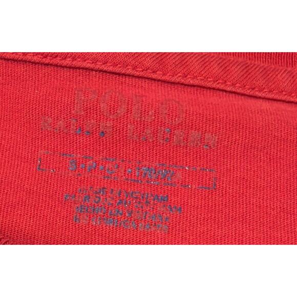 Polo Ralph Lauren Shirt Mens Small Red Navy Pony Logo Tagless Short Sleeve - Picture 5 of 5